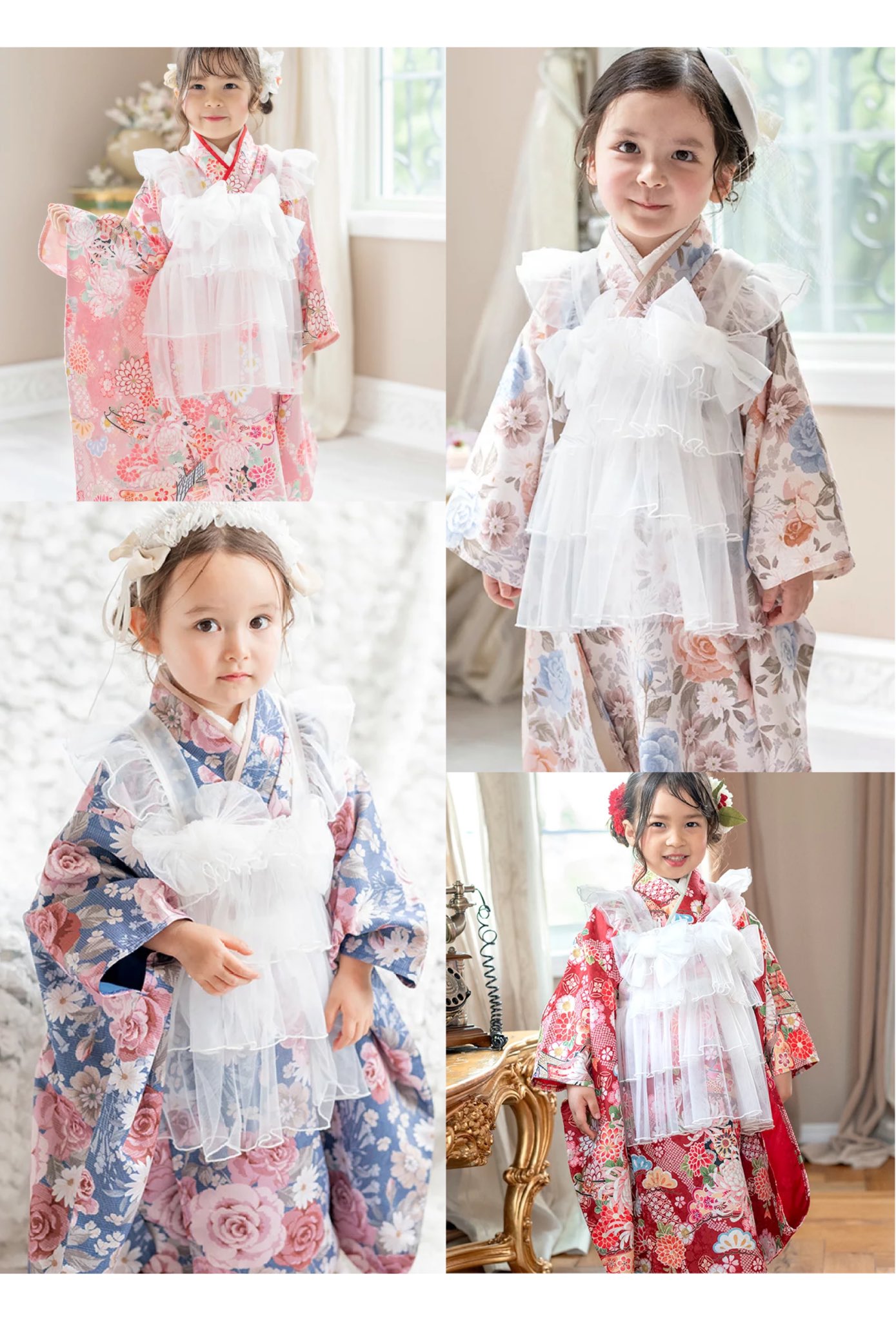 Catherine Cottage チュールフリルエプロン+着物ワンピースセット