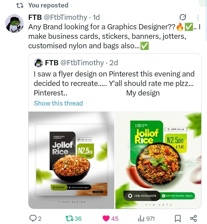 My pinned tweet 🥹🥹🤲
I'm seeing y'all's hand work.... 
Thank you guys.....❤️😘 
If you've not reposted, plz check out my pinned tweet and repost🤲❤️