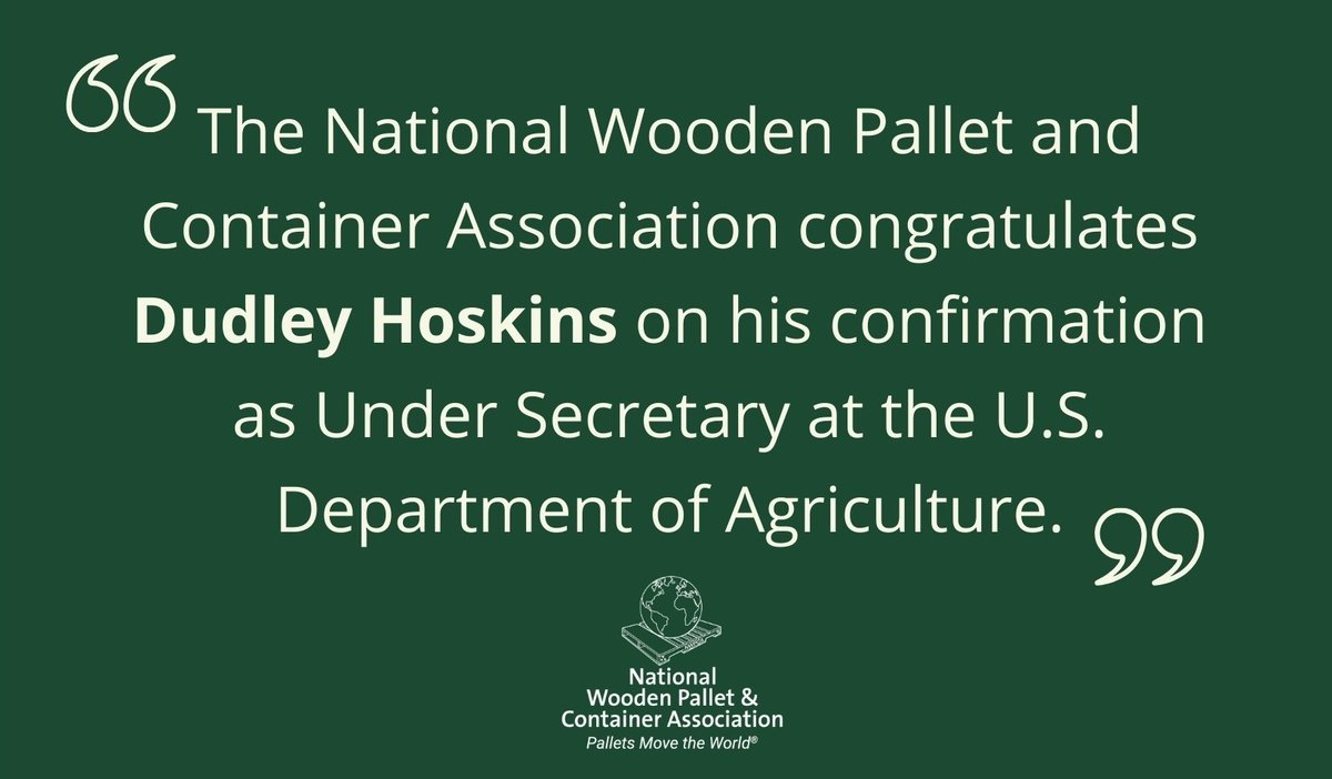 Congrats to Dudley Hoskins on his confirmation as USDA Under Secretary for Marketing &amp; Regulatory Programs! His expertise &amp; past support of our industry make him an outstanding choice. We look forward to continued collaboration &amp; wish him success!