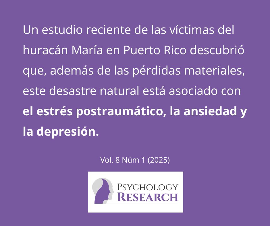 🧠 Los huracanes causan una inmensa destrucción, pero no se limitan a lo que puedes ver. En este estudio, se destacan los diversos efectos psicológicos de este desastre natural.

📖 Lee más aquí: mlsjournals.com/Psychology-Res…

#MLSJournals #ElConocimientoSinLímites