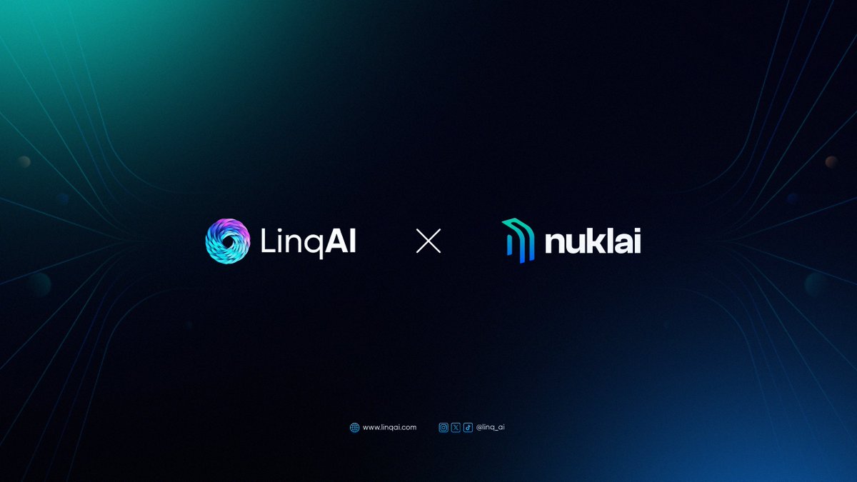 🤝 Partnership Announcement: <a href="/NuklaiData/">Nuklai</a> x <a href="/linq_ai/">LinqAI</a>

We’re pleased to announce our partnership with Nuklai, the team behind Nexus. Nexus is an AI-native query engine that connects agents to live data across files, databases, and APIs, returning answers with full traceability.