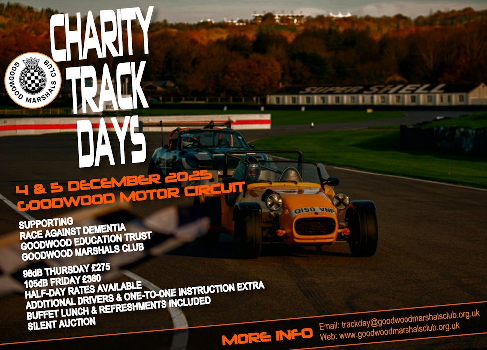 Still buzzing after <a href="/goodwoodrevival/">Goodwood Revival</a> ? Why not give your car a thrash around <a href="/GoodwoodMC/">GoodwoodMotorCircuit</a> in December to help us raise funds for charity...