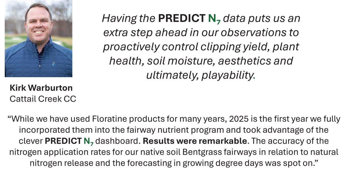 Bentgrass fairways in the transition zone, reflections from a superintendent on his experience with <a href="/PredictN7/">Predict N7</a>