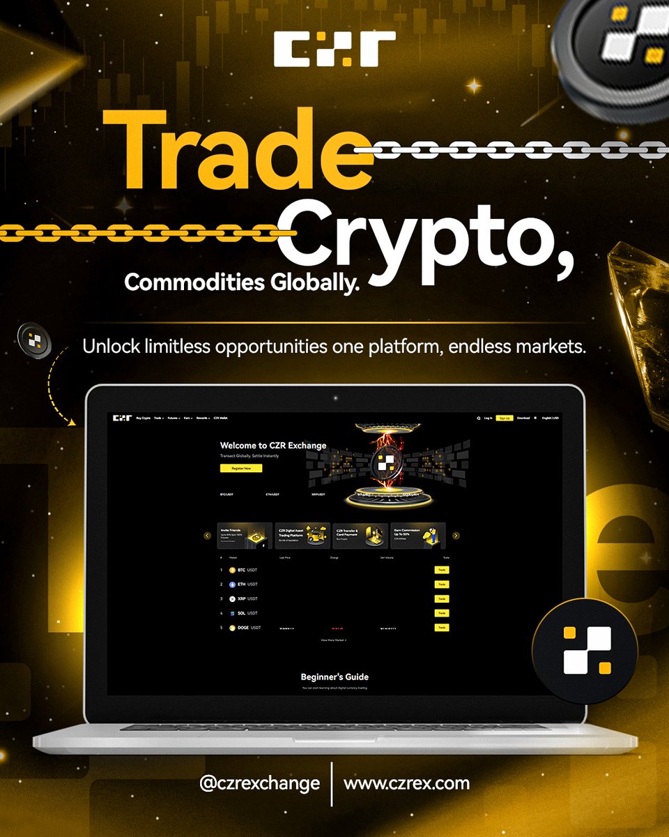 🌍 Trade Crypto &amp; Commodities globally on <a href="/czrexchange/">CZR</a> 
⚡ Fast. Secure. Limitless markets.
Your gateway to the future of finance → czrex.com