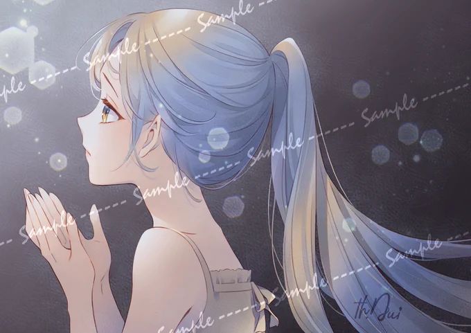 2年前にお描きしたMV用イラストを再掲します 髪の流れや表情を描くのが楽しかったです!共通モチーフでリボンをどこかに入れることと、それぞ れ明暗の配色を変えながら仕上げました #依頼絵 #イラスト