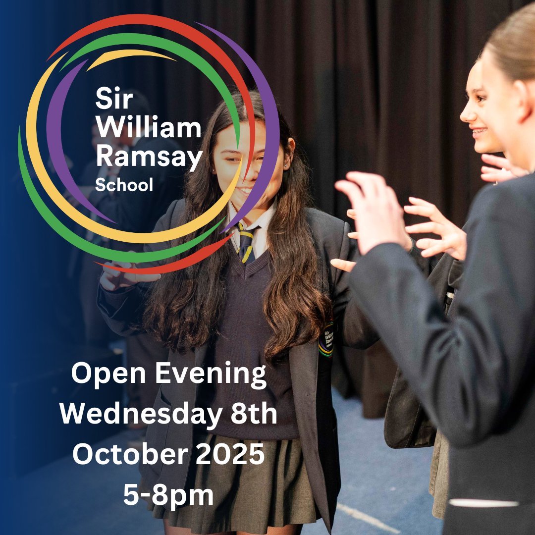 ✨OPEN EVENING Wednesday 8 October 2025✨ 
We look forward to welcoming you and your child/ren to take a tour of the school, join in the many activities and listen to one of Mr Stockings Head of School Talks. Talks will take place at 6pm &amp; 7pm.
#OpenEvening2025 #SecondarySchool