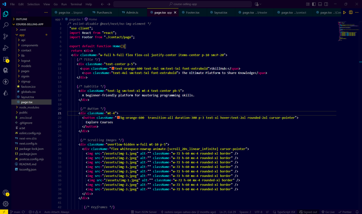rinku_01X's tweet image. Project Update:
Build a full course selling platform while learning the tech stack. Current status: 20% done, 80% confused, 100% motivated🔥 #BuildToLearn #DevLife