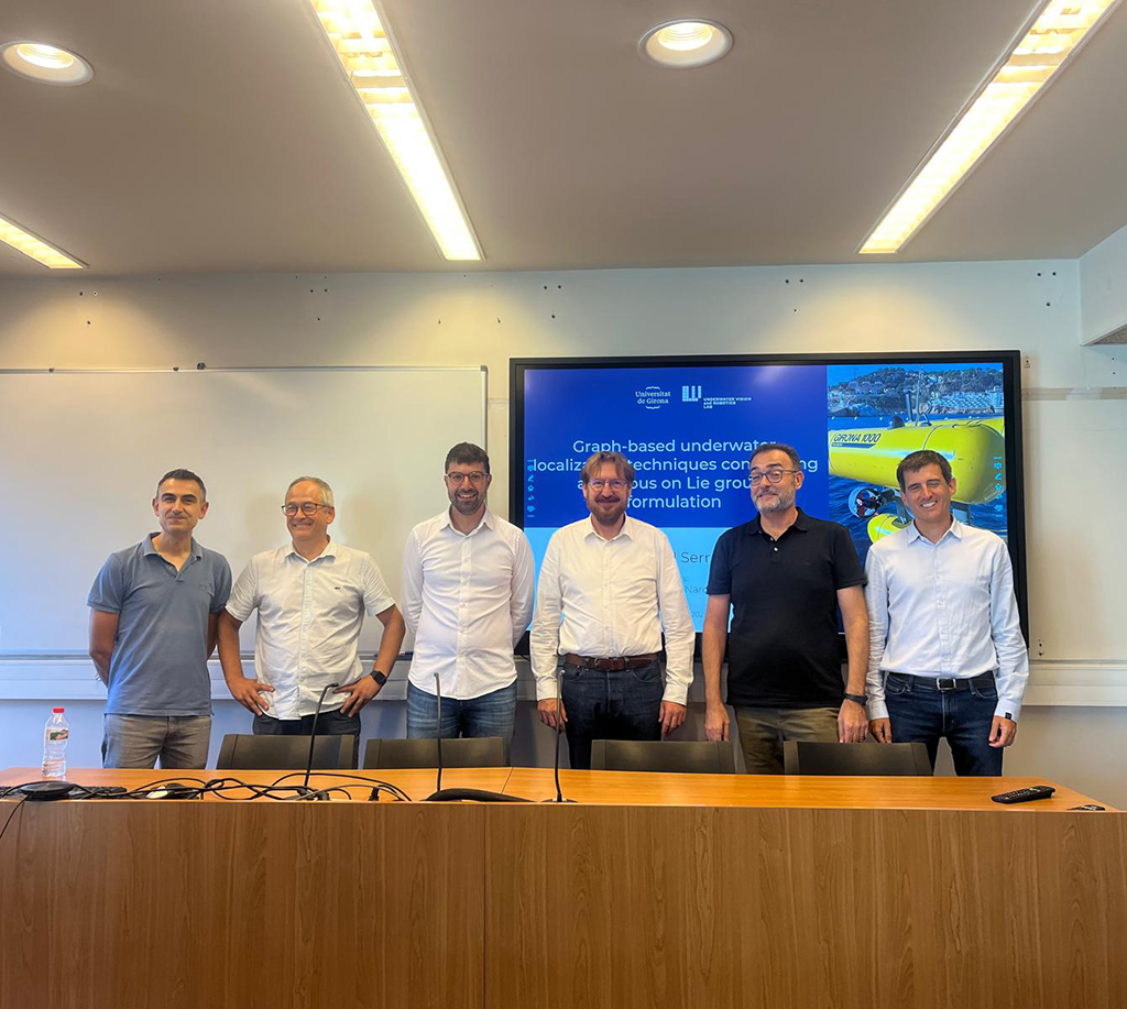 ViCOROB's tweet image. 🎓👏 Congrats Dr. Pau Vial Serrat on successfully defending your PhD thesis on graph-based underwater localization at VICOROB #UdG, supervised by Marc Carreras &amp;amp; Narcís Palomeras. 

🌊🤿 #PhDDefense #UnderwaterRobotics