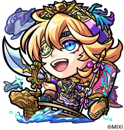 【お仕事】 モンスターストライクにて『海の平和を奪還せし海賊女王 アルビダ』のキャラデザとイラストを担当させていただきました。 #モンスト #モンスト作品公開