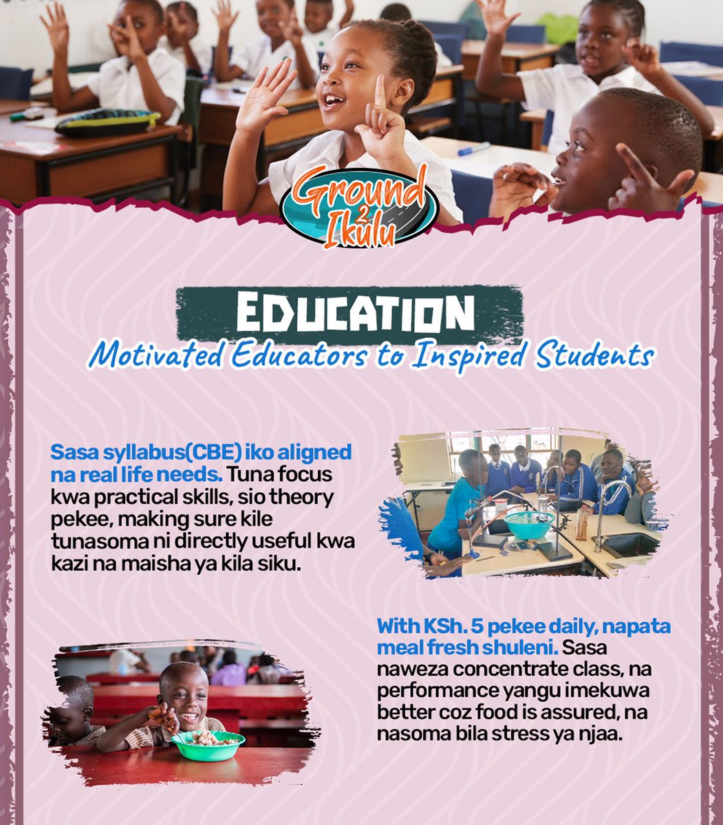 BiancaTonui's tweet image. The Competency-Based Curriculum (CBC) is now fully aligned with practical life skills, ensuring that learners are not only academically sound but also market-ready. #LearningToEarning Securing Futures Year3 Of Delivery