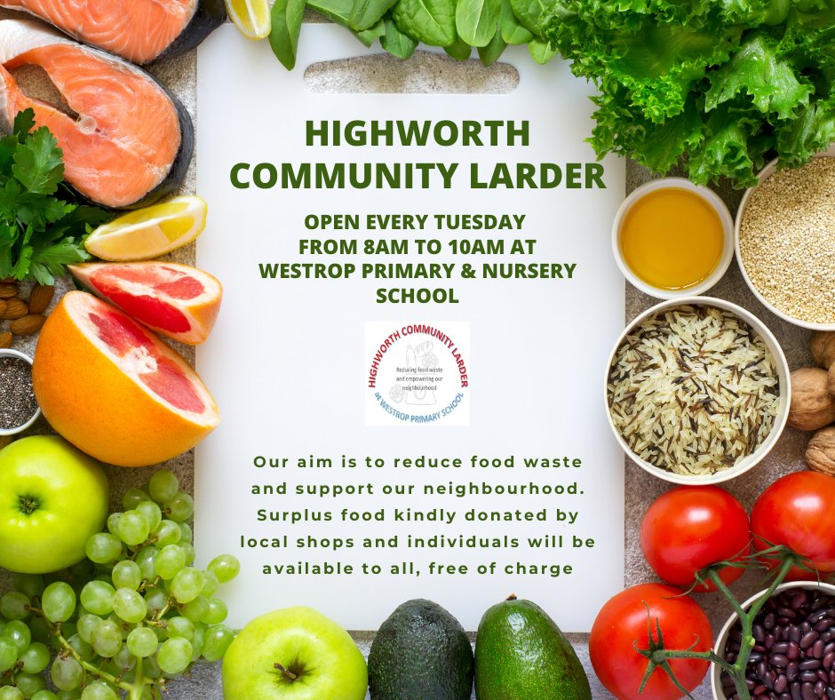 OPEN TODAY - The Highworth Community Larder is open from 8am - 10am 📷 #highworthcommunitylarder
