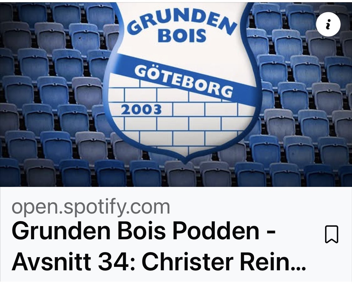 Nytt avsnitt av Grunden Bois-Podden. Denna gång med Boisveteranen Christer Reinikainen!😃
Finns på Spotify, Acast &amp; Amazon.