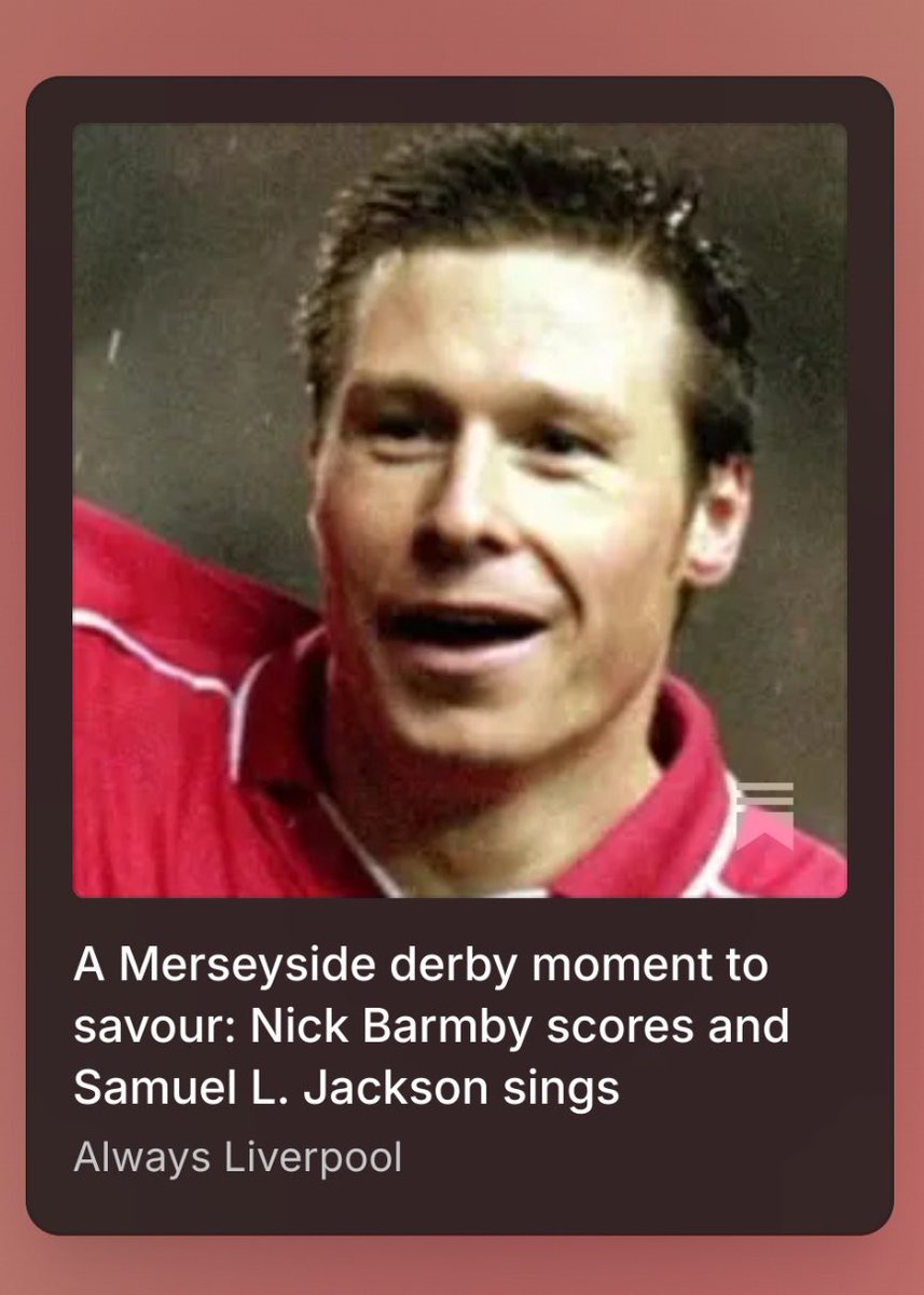 New on Always Liverpool | Some pre-derby reflections, 25 years on from Nick Barmby’s barmy entry into folklore. You can get a 7-day trial right now.

open.substack.com/pub/alwayslive…