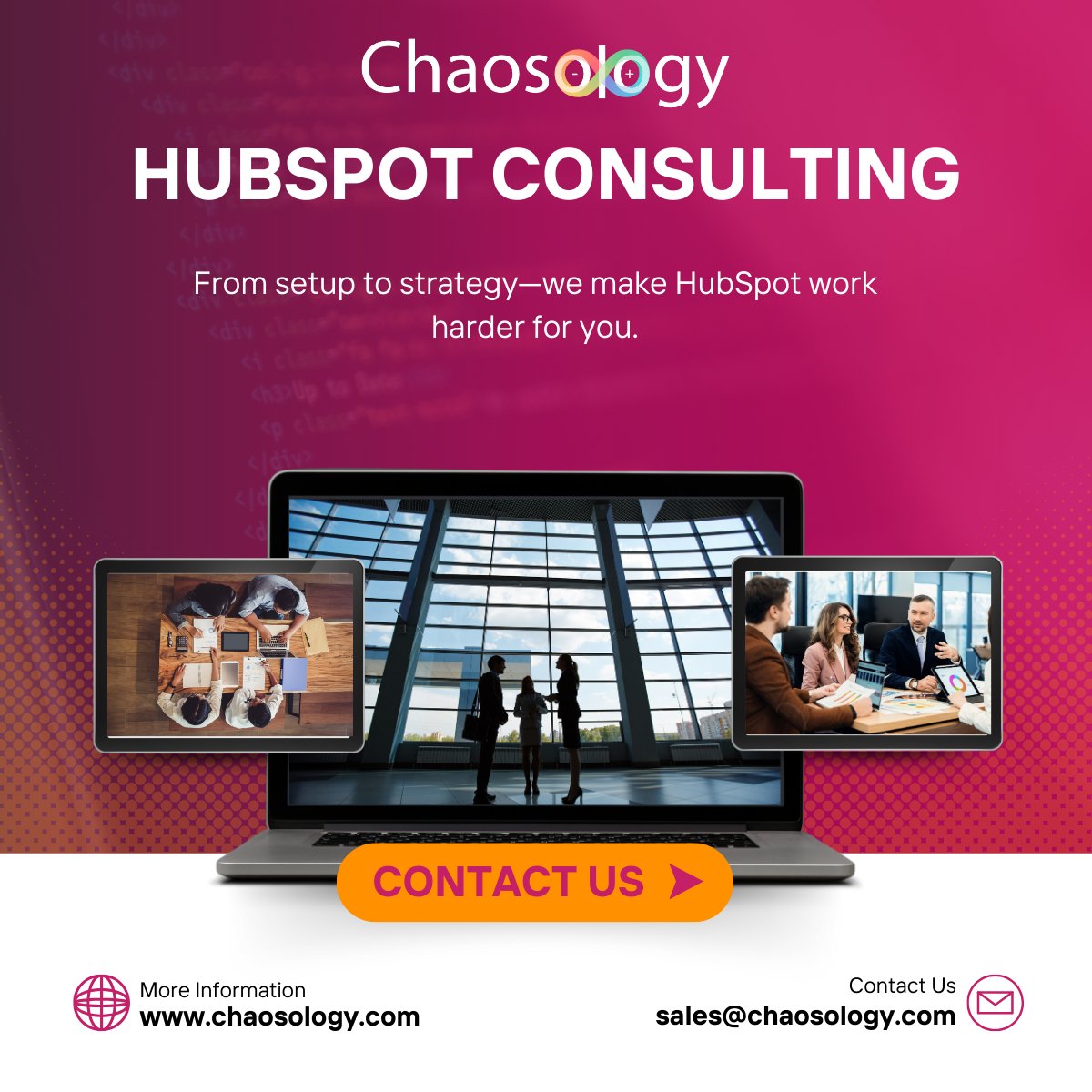 chaosologyHQ's tweet image. Unlock the full potential of HubSpot—streamline marketing, sales, and service with expert consulting!
#HubSpotConsulting #InboundMarketing #SalesGrowth #MarketingAutomation #CRMExperts #HubSpotPartner #BusinessGrowth #CustomerExperience #DigitalTransformation #SmartMarketing