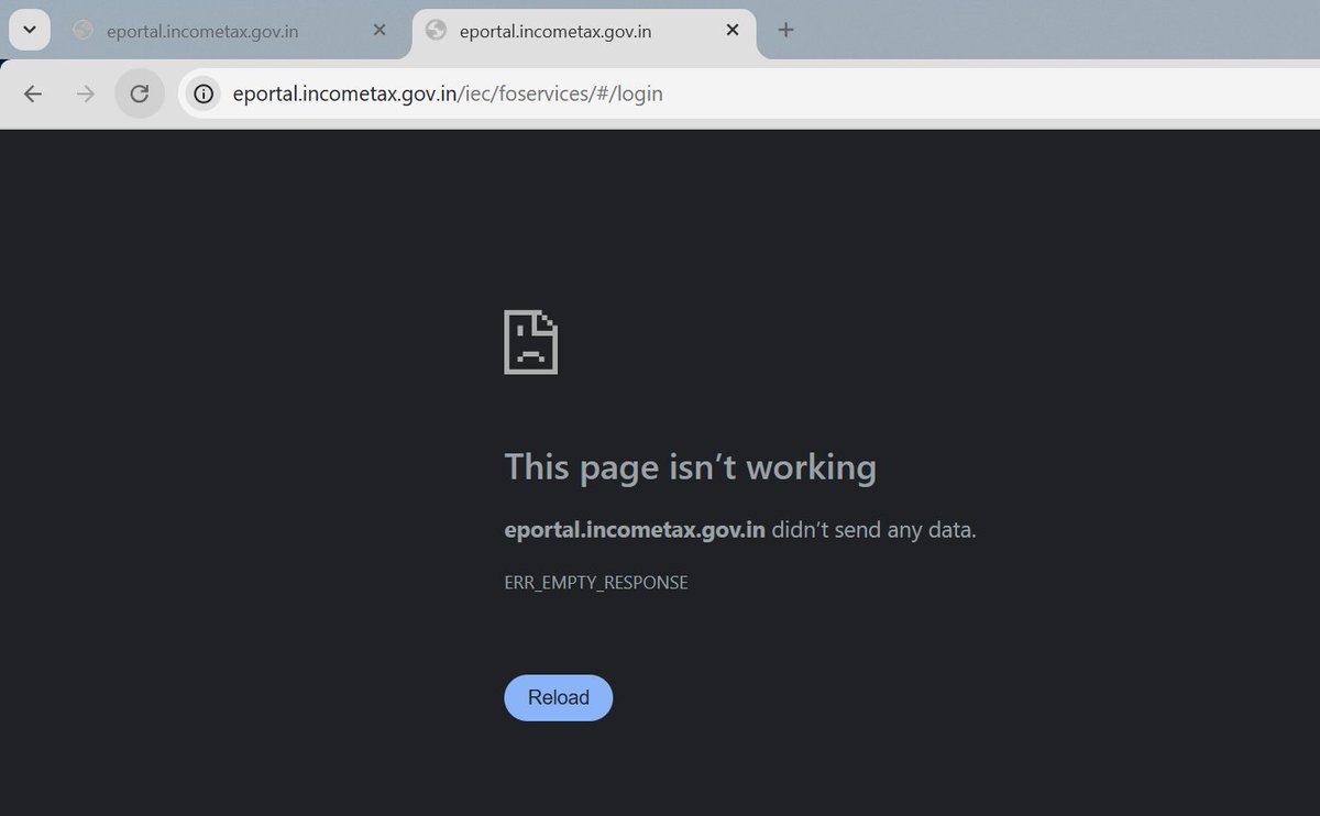 CA_Mukeshh's tweet image. Unable to access the Income Tax e-filing portal. The site seems to be down / not loading. Kindly look into this urgently @IncomeTaxIndia @FinMinIndia  #Extend_TAR_DueDate
