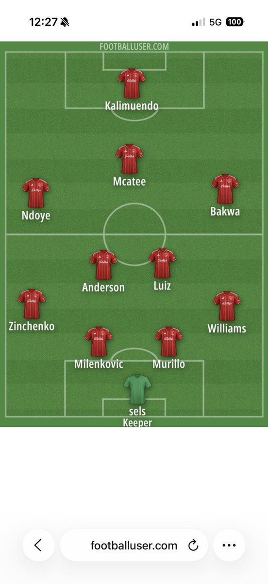 This would be my team tomorrow. #NFFC