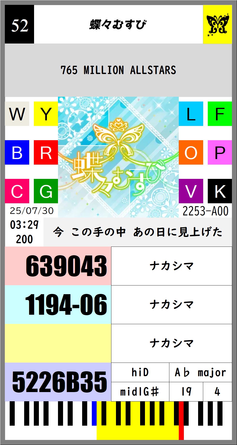 アイドルマスター楽曲しばりカラオケBOT on X: 