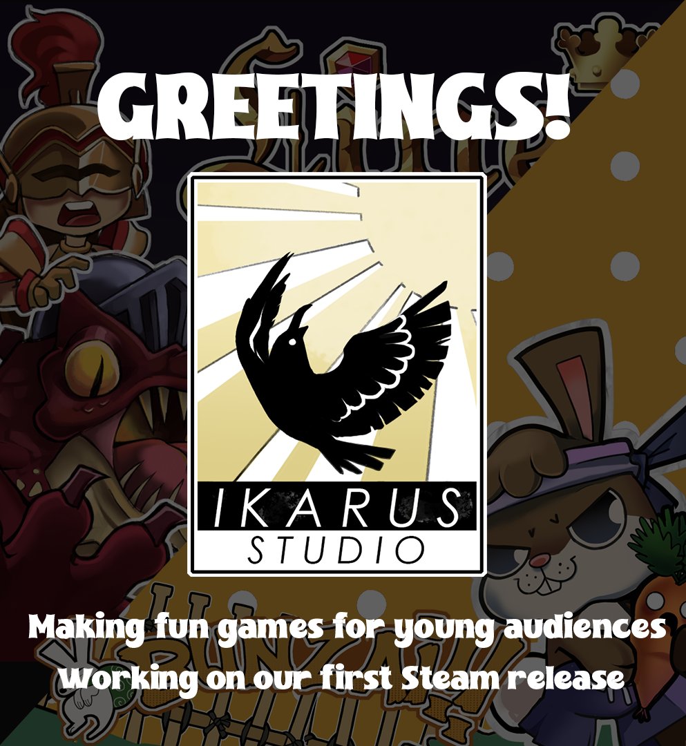 1karusStudio's tweet image. Hey! 👋 We’re Ikarus Studios, a small indie team of friends who started out in game jams and are now making our own projects. 
  So far we’ve released:  

Bunzai – glwmaxcod.itch.io/bunzai 
 Lineage –  lucy-iorinobu.itch.io/lineage  

#indiedev #IndieGameDev #IndieGame #gamedev