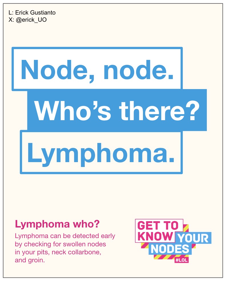 One Minute Brief of the Day: Create posters to bring to life how @LymphomaOutLoud
’s (LOL) #KnowYourNodes campaign is making lymphoma unmissable and empowering everyone to check their lymph nodes — because knowing your nodes could save your life. <a href="/OneMinuteBriefs/">One Minute Briefs ⏱️</a>