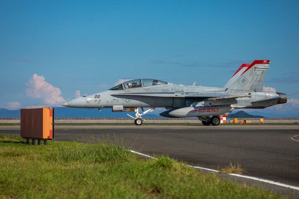 Today's cool photo
Sep 17, 2025
A U.S. Marine Corps F/A-18D Hornet with the Red Devils of Marine Fighter Attack Squadron (VMFA) 232, conducts flight operations at Marine Corps Air Station Iwakuni, Japan.
The Red Devils recently celebrated their 100th anniversary of active status.