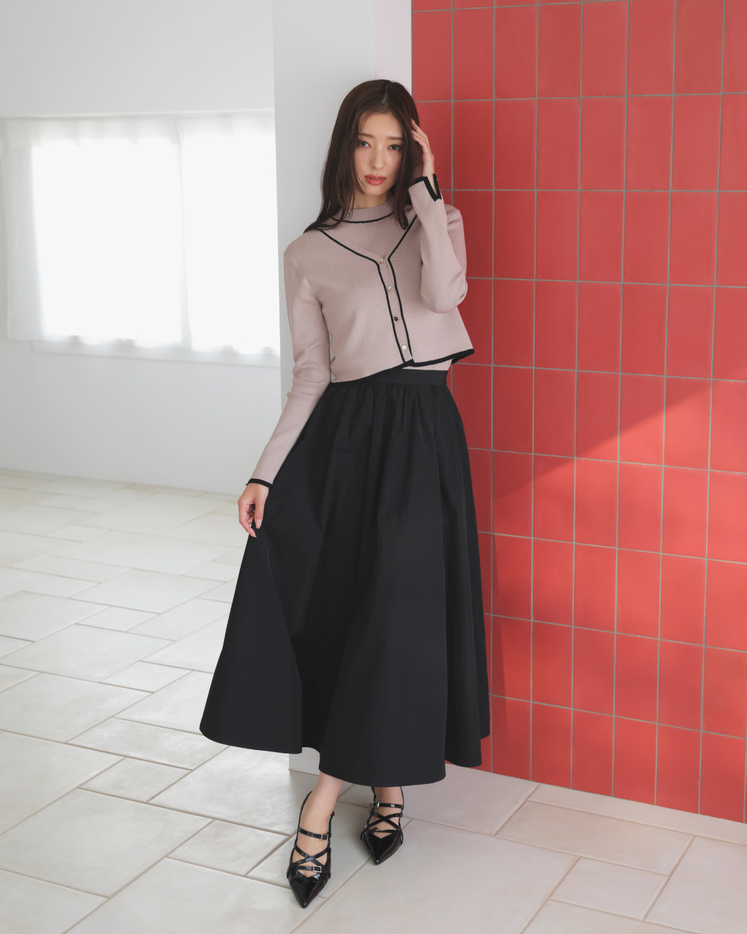 【お値下げ中 新品 未使用 美人百花掲載 】Noela ノエラ2wayスカート ノエラ NOELA 単色花柄スカート （ピンク） -アウトレット通販