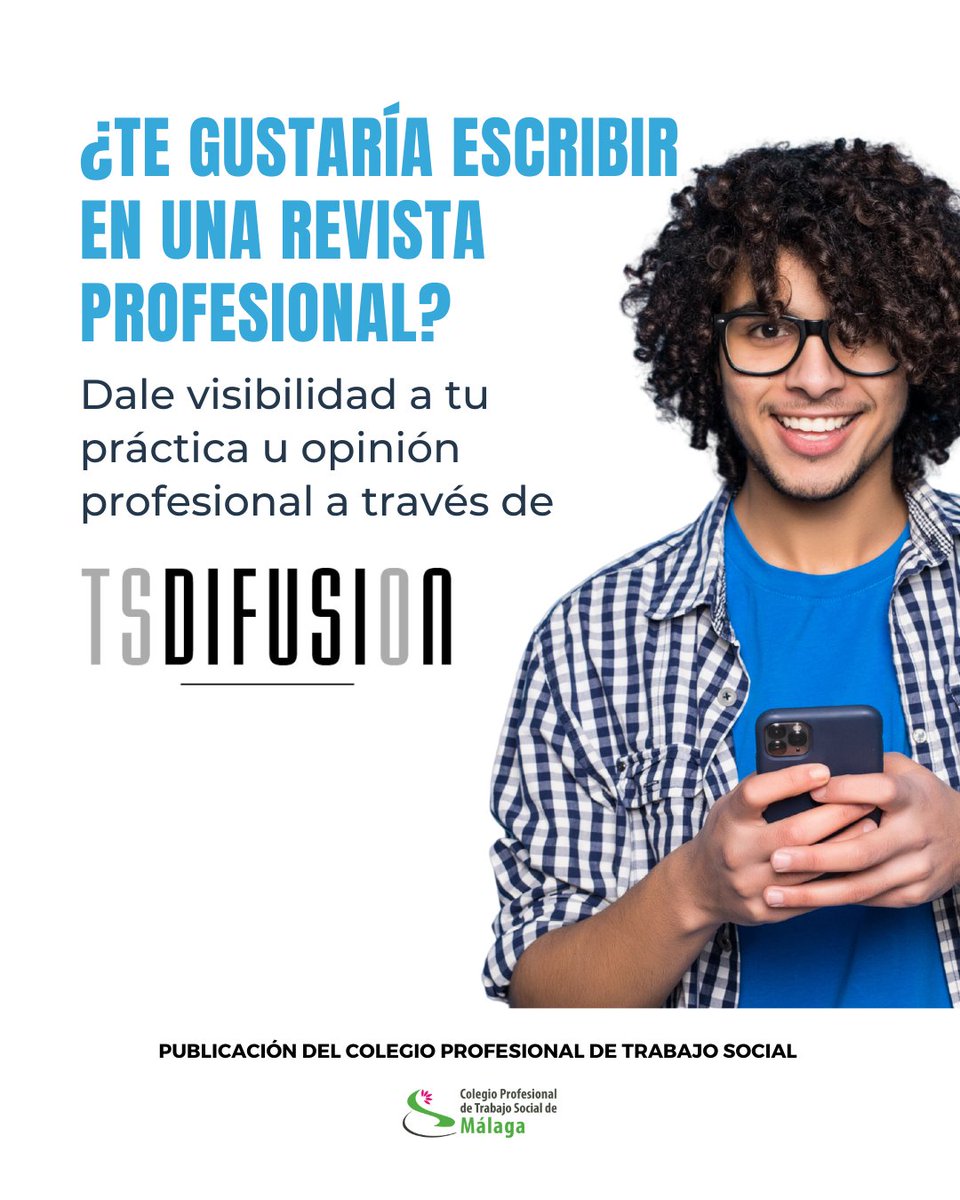 📣¿Tienes algo que contar desde tu experiencia en el #TrabajoSocial?

<a href="/tsdifusion/">Revista TSDifusión</a> está abierta a tus aportaciones 🖋️. Entra en nuestra web y consulta cómo puedes enviarnos tu artículo ✨

Visítanos en tsdifusion.es y síguenos en Facebook, Twitter e Instagram.