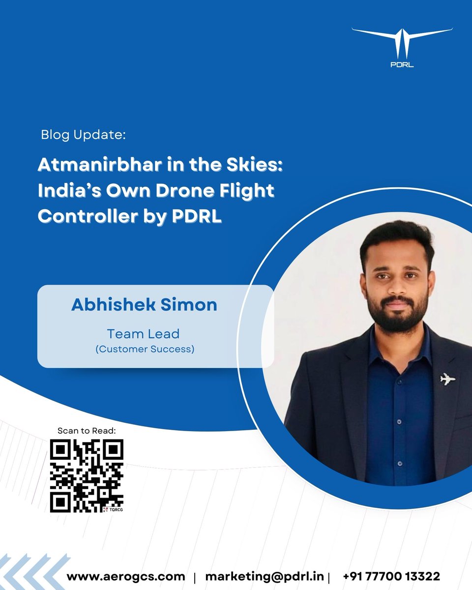 In his latest blog, Abhishek Simon sheds light on the critical role of Indian Flight Controllers in powering the nation’s drone revolution.

Read the full article to explore why India’s skies must be commanded by home-grown innovation.
Read Blog: aerogcs.com/blog/atmanirbh…