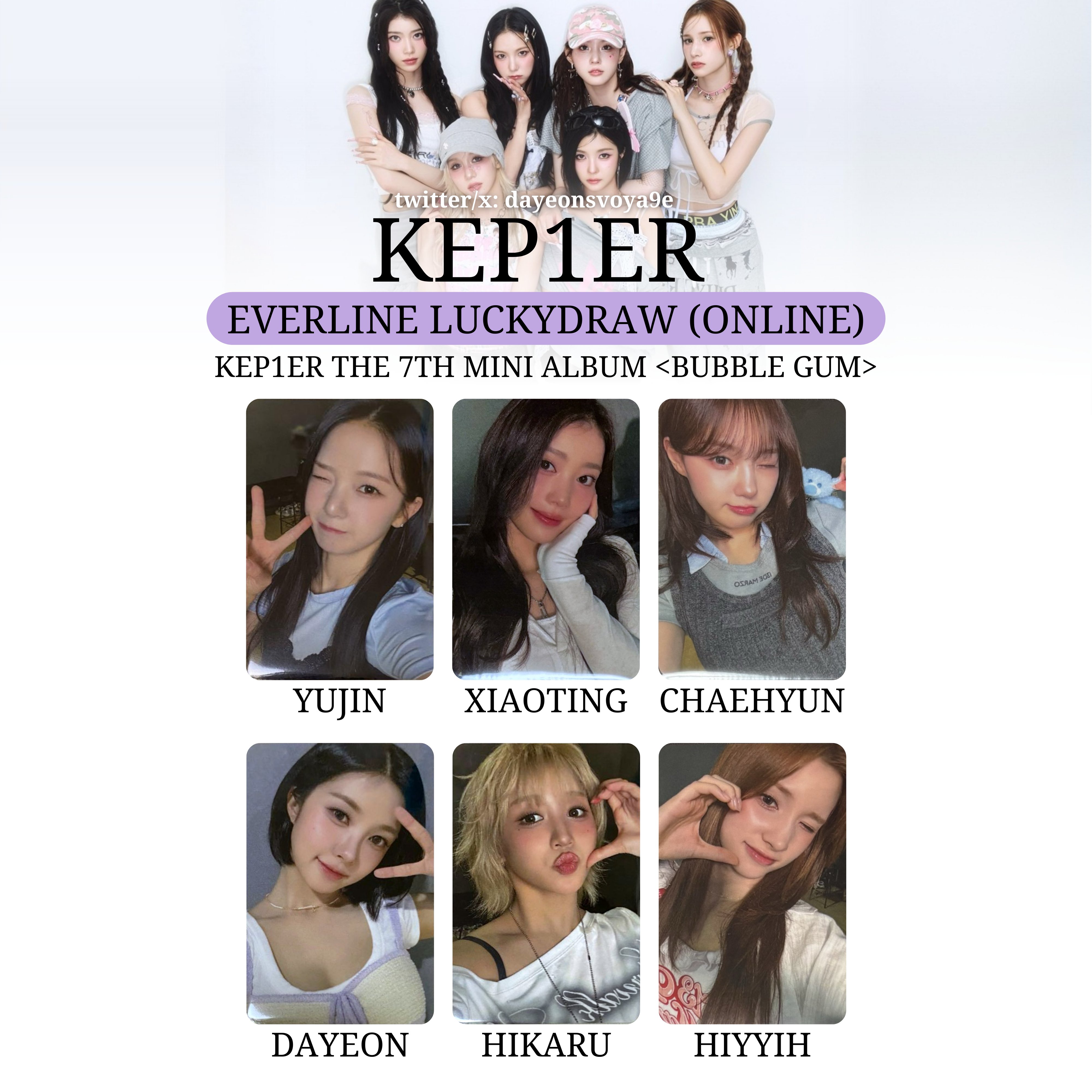 kep1er バヒエ　bubble gum ポラロイド Kep1er 'BUBBLE GUM' 概念照 1