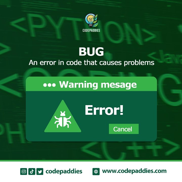 codepaddies's tweet image. Bug! 🐞
Sometimes when you do your homework and make mistakes, your teacher marks you down.
In coding, we call those mistakes bugs - but the good news is, bugs can be fixed! 🔧
#KidsWhoCode
#CodingIsFun
#Debugging
#CodePaddies
#TechForKids
#AsantemanMourns