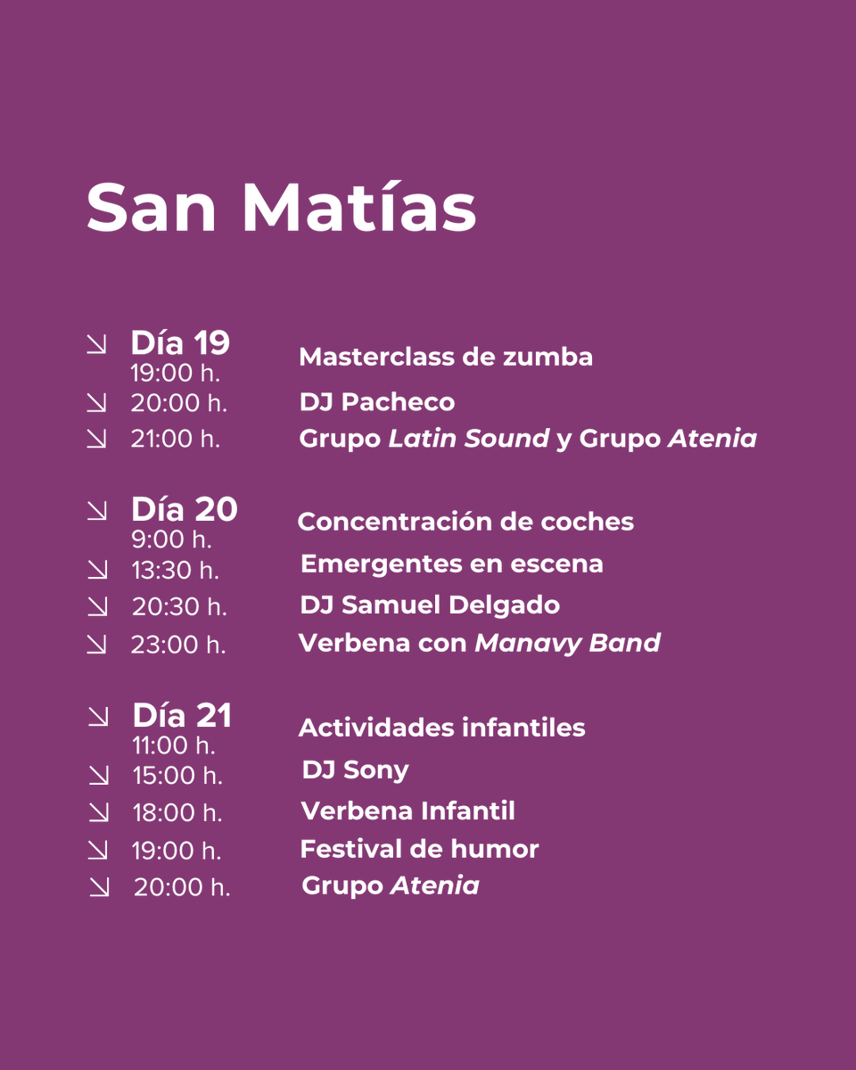 ✨ La Laguna se prepara para otro fin de semana cargado de música, tradiciones y encuentros que nos unen.

📅 Del 19 al 21 de septiembre disfrutaremos del final de las Fiestas del Cristo con conciertos, pasacalles, actividades deportivas y familiares.