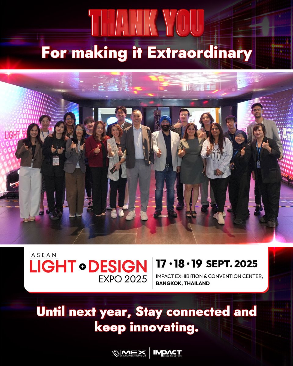 lightdesignexp's tweet image. And that’s a wrap! The final day of ASEAN Light + Design Expo 2025 delivered energy, ideas, and collaborations that will shape the future of lighting. Thank you for being part of this remarkable journey.

#ASEANLightDesignExpo #Day3success #LightingSolutions #LightingInnovation