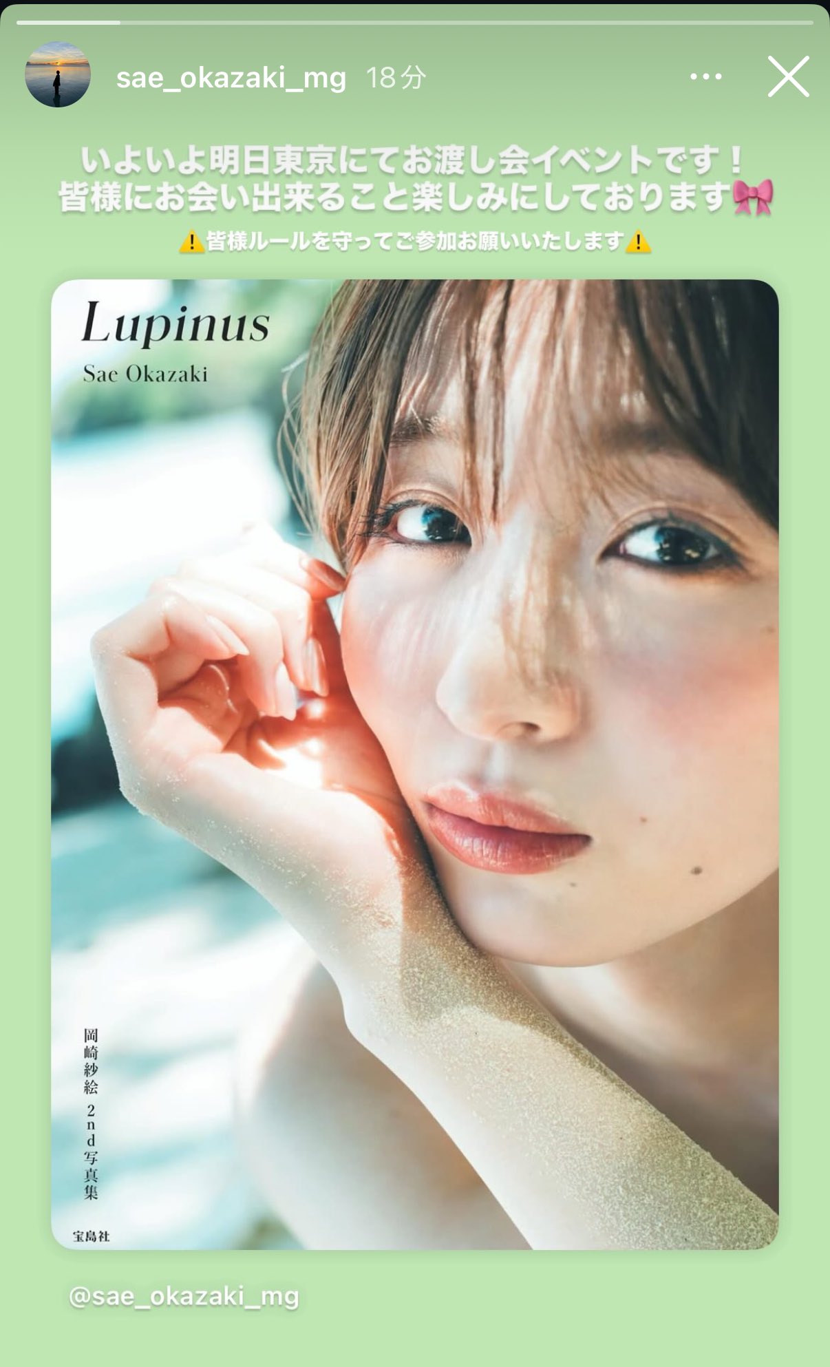 岡崎紗絵 直筆サイン入り写真集 Lupinus 直筆サイン入り】岡崎紗絵 2nd