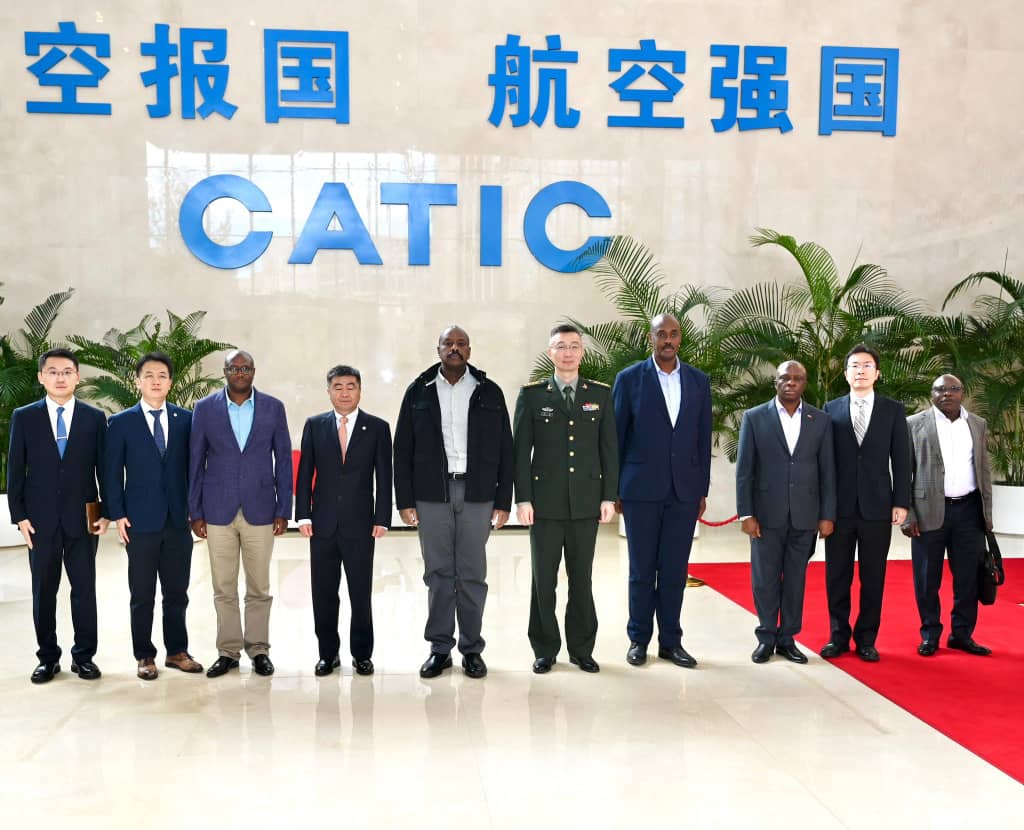 GideonSsekidde's tweet photo. Chief of Defence forces General Muhoozi Kainerugaba Arrived in china capital City Beijing , for High military Level Engagement the CDF and his Delegation visited China National Eroe Technology import and Export cooperation.
#GoldenPosts
#MuhooziKainerugaba
#SecuringtheGains https://t.co/xee0jIFAt3