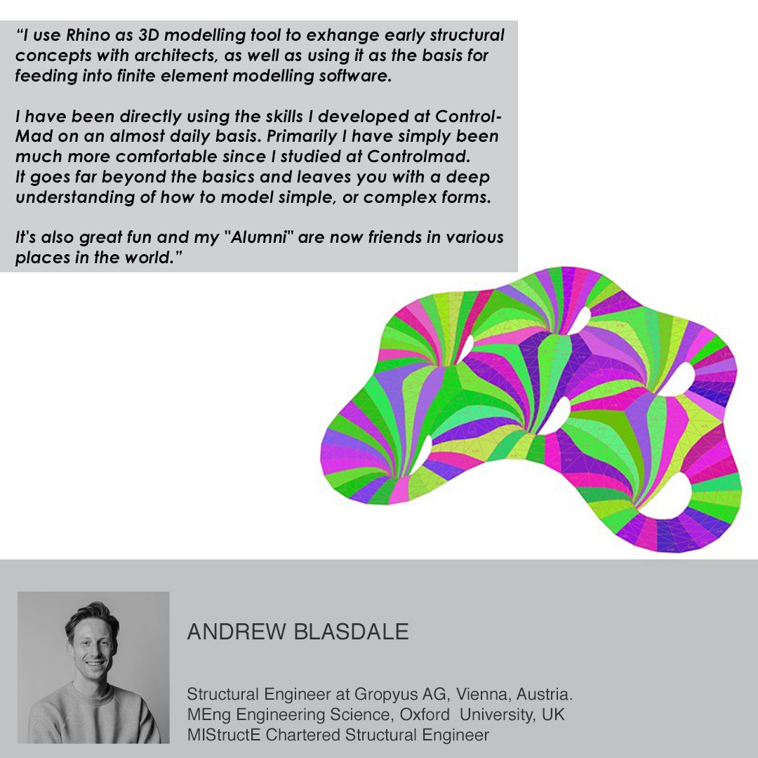 control_mad's tweet image. We’ve trained 350+ master’s students in parametric design
See how our participants learned from top experts & transformed their careers in architecture, engineering, product & industrial design.
Next edition: End October
#Grasshopper #ParametricDesign #ComputationalDesign #AI