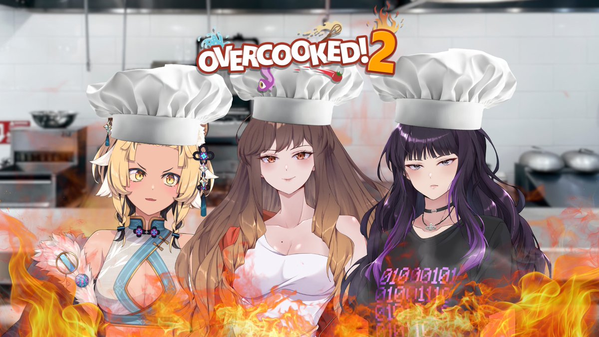 🔥WE BURNING THE KITCHEN LIVE!🔥

We going overcooked with the girlies <a href="/vanillevela/">Vanille Velasquez | Vi @ENVYverse</a> &amp; <a href="/TaringHu/">Taring Hu タリンフー🐅💨🪙【globie】</a>~
We gonna set the kitchen on fire tonight! lmao (literally)

🔴Would be live in an hour! 👀🔴
⏲️9:00PM PHT / 10:30PM ACST