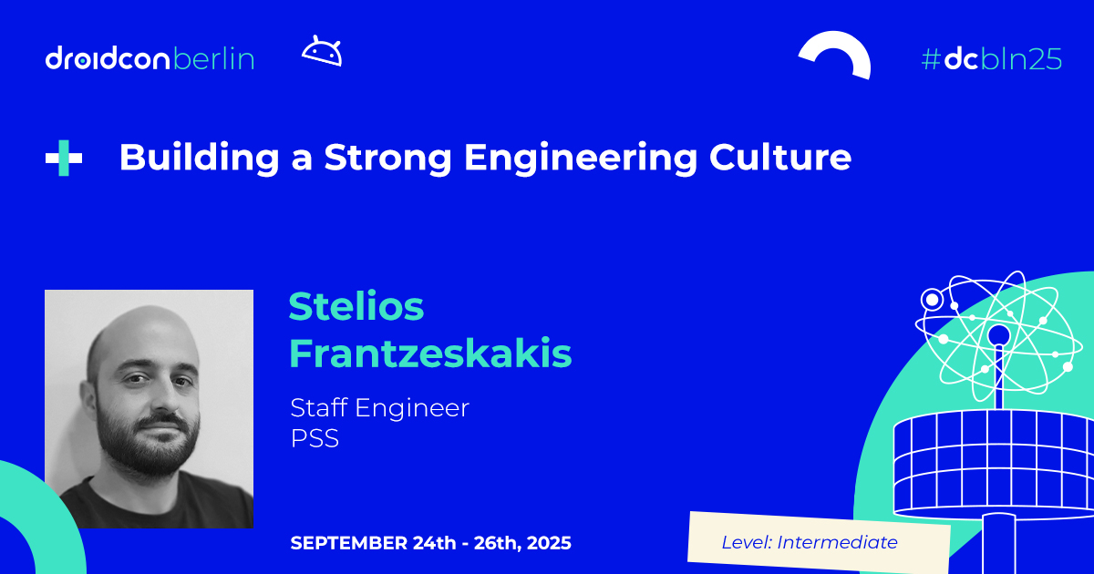 This isn’t just another talk— it's a dynamic discussion with <a href="/SteliosFran/">Stelios Frantzeskakis</a> at #dcbln25 🧠 Scaling #MobileDev teams takes more than code—it takes culture. Join this roundtable on building thriving, adaptive #engineering organisations.
berlin.droidcon.com/speakers/steli…