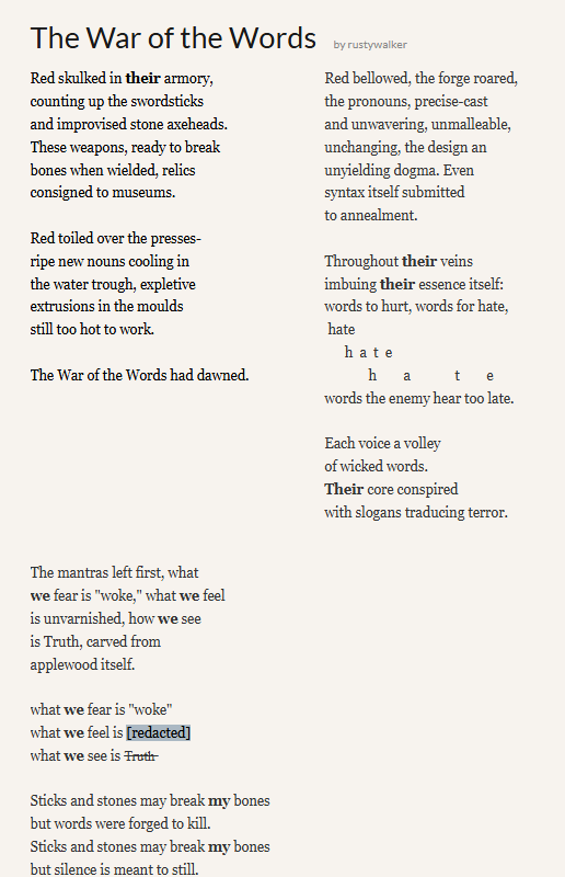 RustyWa88187240's tweet image. #vss365 #prompt #extrusion #poetry #poetrycommunity