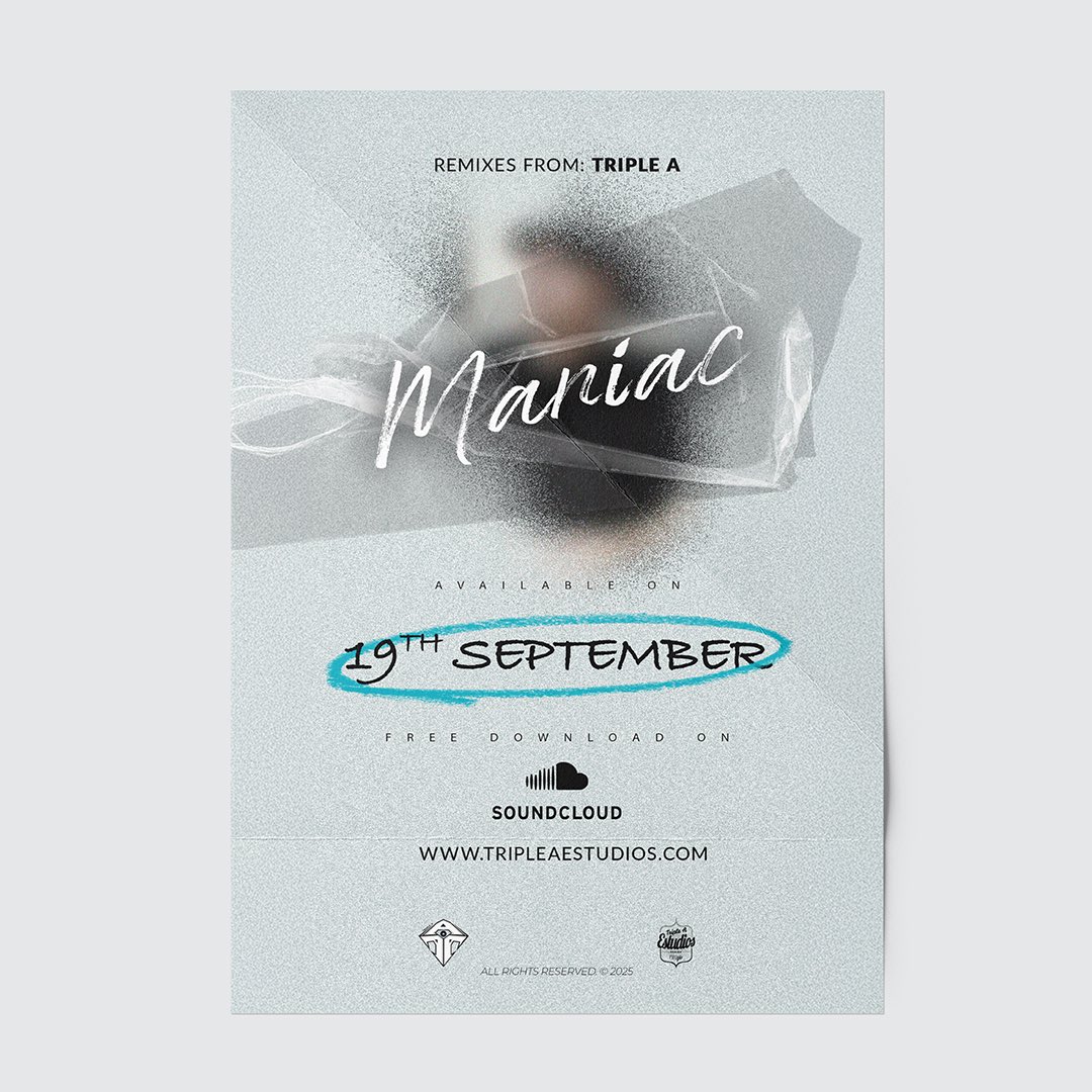 visual_snk's tweet image. Diseño de portada y carteles para el nuevo trabajo de TripleA 💽