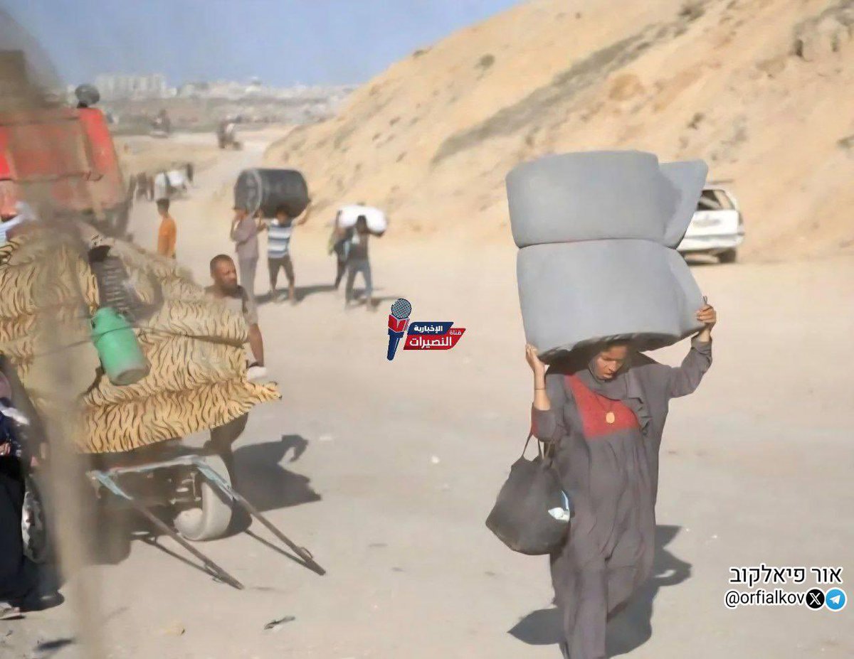 🔴נכבת אל סינוואר נמשכת - שבוע הבא כמעט כל אוכלוסיית עזה תעבור דרומה🔴
לפחות 800 אלף איש יעזבו את תחילת שבוע הבא