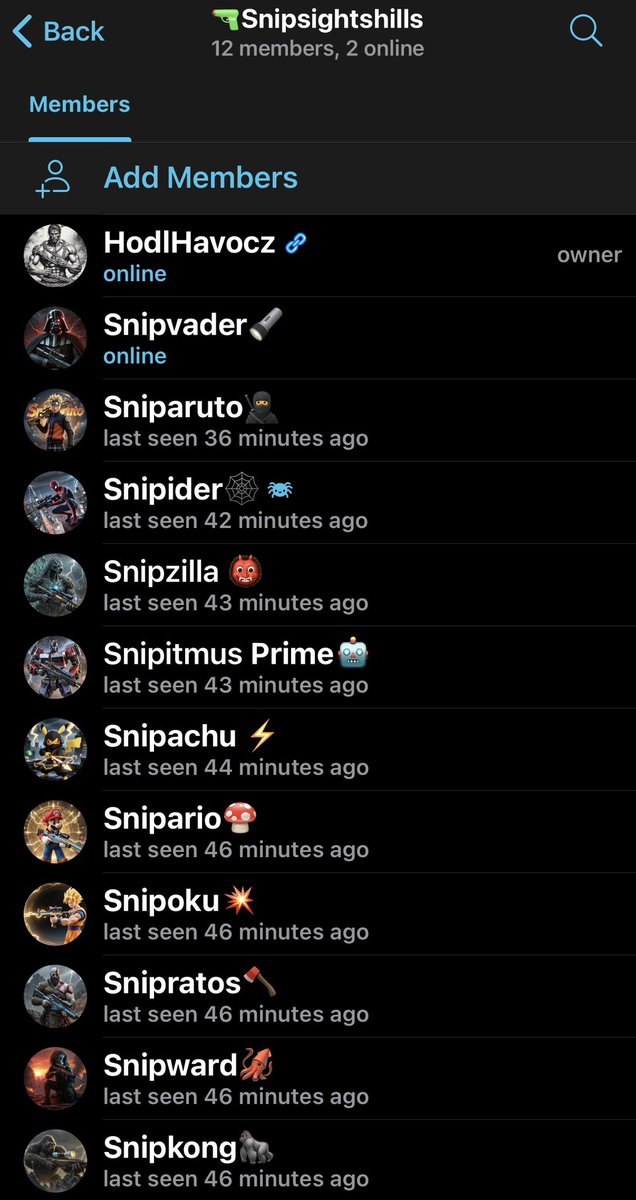 🚨💎🔫 SnipSightShills 🔫💎🚨
Different Chains, All over world
Precision hunters of the market — 24/7 🎯📈

Our core team? Legends 🐐
Our hit-rate? Ruthless 🎯🔥
Our ROI? Unmatched 💎💸

Entry is 1 SOL 💸 — small price to join the inner circle of killers🔪
t.me/+5ejEL5fNKq82M…