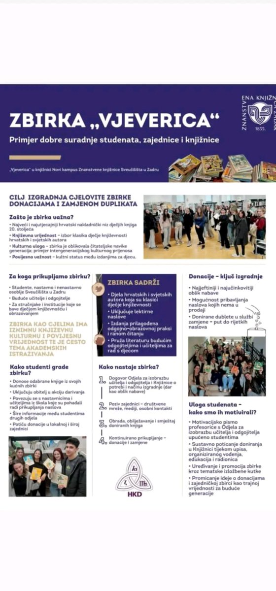 Naše  kolegice Zorica Antulov i Katarina Groš sudjelovale su na 6. Stručnom  skupu Izgradnja, upravljanje i evaluacija zbirki: Strategije i modeli  izgradnje knjizničnih  zbirki, u organizaciji Hrvatskog knjizničarskog društva u Nacionalnoj i sveučilišnoj knjižnici 19. 9.2025.