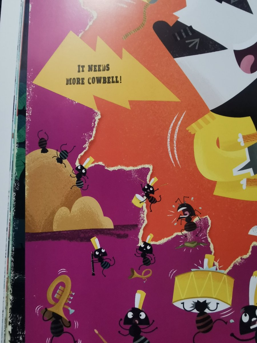 xwordsinwater's tweet image. Winter came home from school with the best book in her book bag today. 🤘 I can&apos;t get over the &apos;Needs more cowbell&apos; reference. 😂👌 Amazing!!

Rock&apos;n&apos;Rollllll.

#readwritecount #scottishbooktrust #Heavymetalbadger