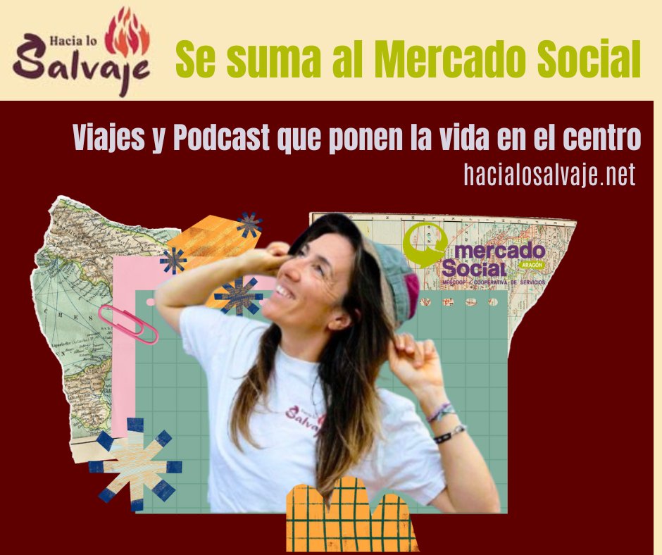 Mercado Social Aragón (@mescooparagon) on Twitter photo 🔥🏃🏾♀️HACIA LO SALVAJE SE SUMA AL MERCADO SOCIAL . Viajes y Podcast que ponen la vida en el centro
⛺️Escapadas cortas  y viajes largos más allá de nuestras fronteras.
🎙Creación de contenidos, storytelling, newsletters, artículos, redes sociales, podcasts...
hacialosalvaje.net 🔥🏃🏾♀️HACIA LO SALVAJE SE SUMA AL MERCADO SOCIAL . Viajes y Podcast que ponen la vida en el centro
⛺️Escapadas cortas  y viajes largos más allá de nuestras fronteras.
🎙Creación de contenidos, storytelling, newsletters, artículos, redes sociales, podcasts...
hacialosalvaje.net