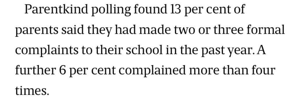 jpembroke's tweet image. This from today’s SchoolsWeek states that 13% parents have made 2 or more formal complaints to their school in the past year.
~ 9m school children
~ 5m families
~ 700k parents made 2+ complaints.
So, as many as 2 million formal complaints per year.
🤯