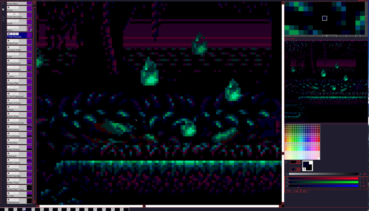 Spriting the rocks for the last atmosphere in Wispy Willows.
#pixelart #indiegames