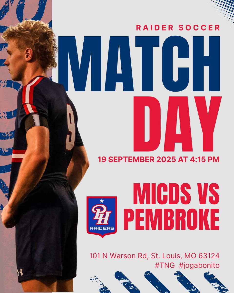 The Raiders travel to St. Louis today to take on MICDS!!  #TNG #PhRaiderNation #jogabonito