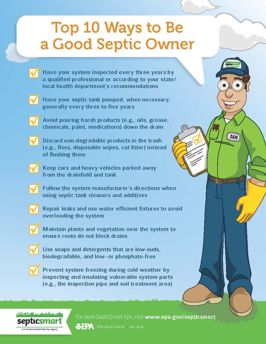 NepRWA's tweet image. One in five households uses a septic system to treat their wastewater.  Following these simple steps can help you save money and protect the environment! 

For more information, visit: yourcleanwater.org/septic-system-…

#EPA #SepticSmartWeek