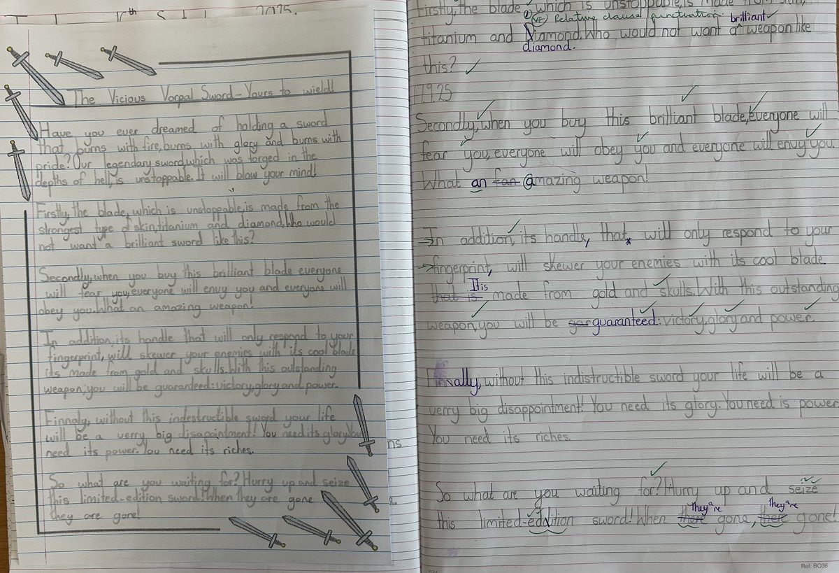 Another amazing publishing session this morning in Y5! Our authors are so proud of all their hard work and can’t wait to share their finished persuasive adverts! <a href="/the3saints/">The Three Saints Academy Trust</a> -#SMWST