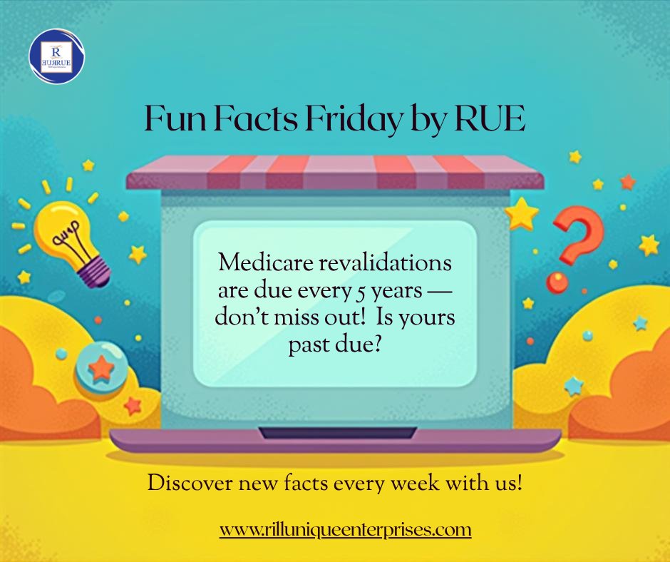RillUnique's tweet image. Need help with this? RUE’s got you, yes we do that too. Contact us today!

#Medicare #CredentialingHelp #FunFactsFriday