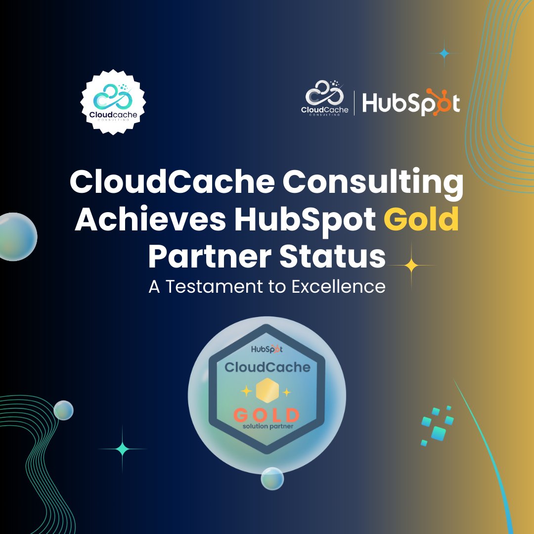 Proud moment! #CloudCacheConsulting is now a #HubSpotGoldPartner. Big thanks to our team and clients. Here’s to building more growth stories—together.

#HubSpot #HubSpotGoldPartner #CloudCacheConsulting #CRM #businessgrowth #CustomerSuccess